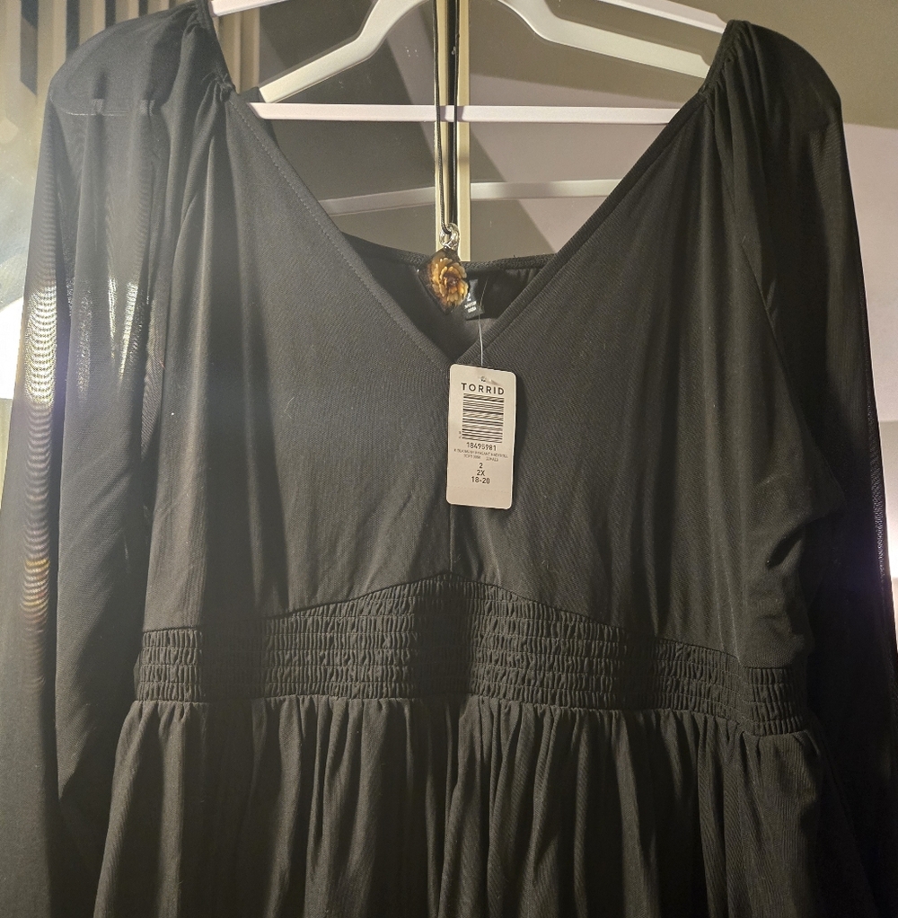 Torrid Classic Black Long Sleeve Dress